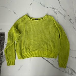 Lime green knit sweater